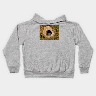 Mouse in a mossey hole Kids Hoodie